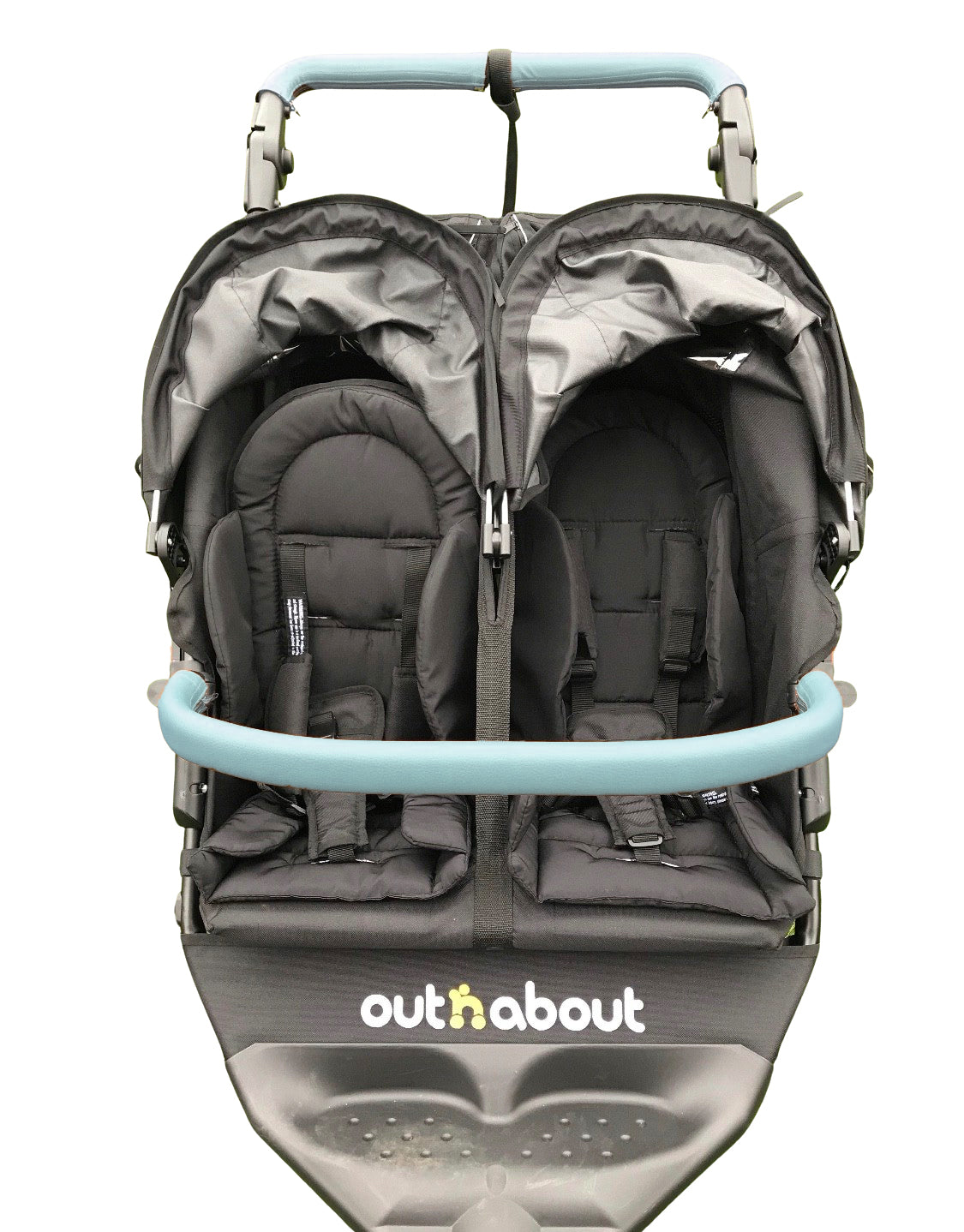 BABY BLUE Zip on Handle and 1 Double Bumper bar cover set