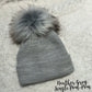 Single Pom-Pom hats (With personalised name)