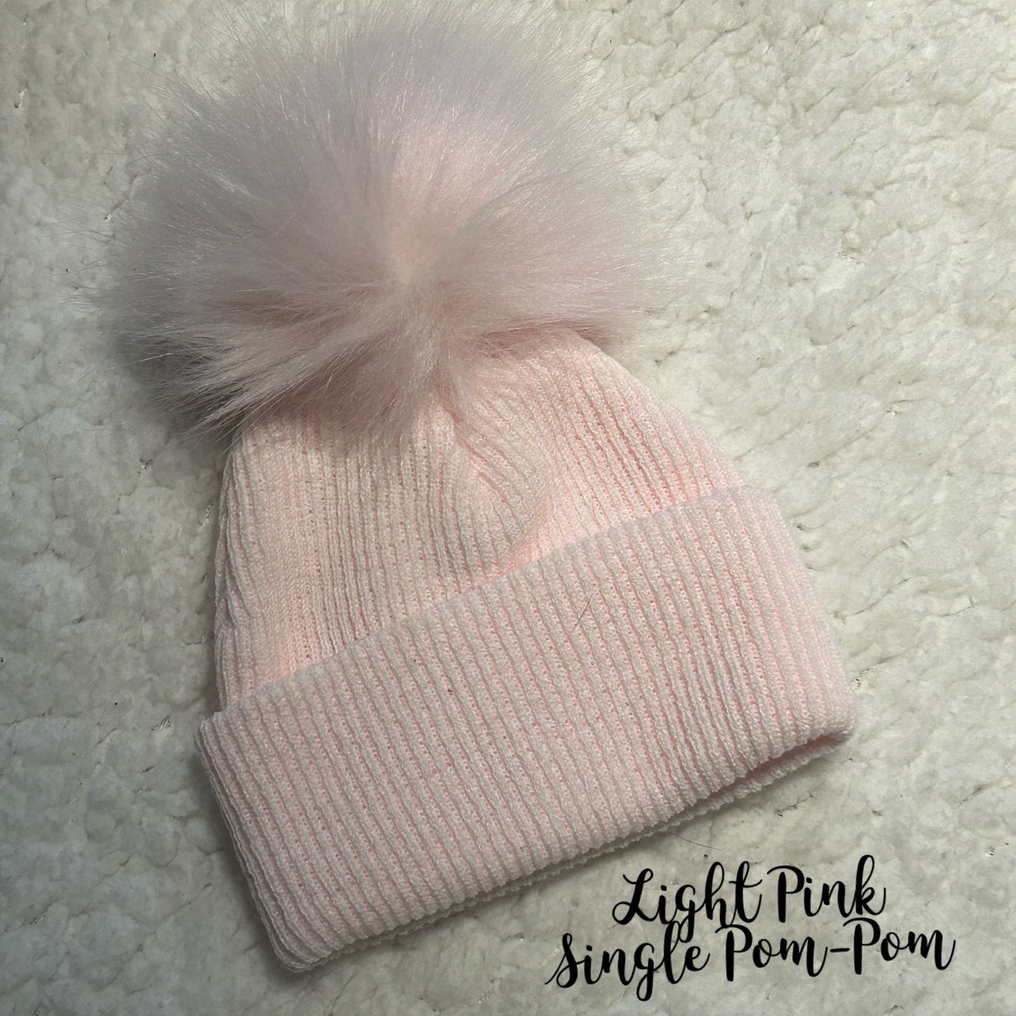 Single Pom-Pom hats (With personalised name)