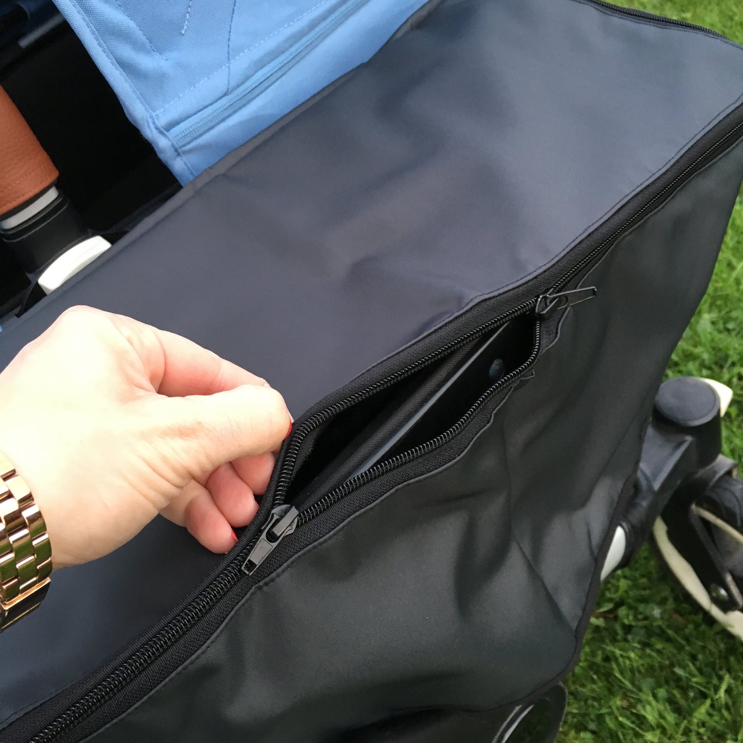 Bugaboo Donkey side basket raincover BLACK