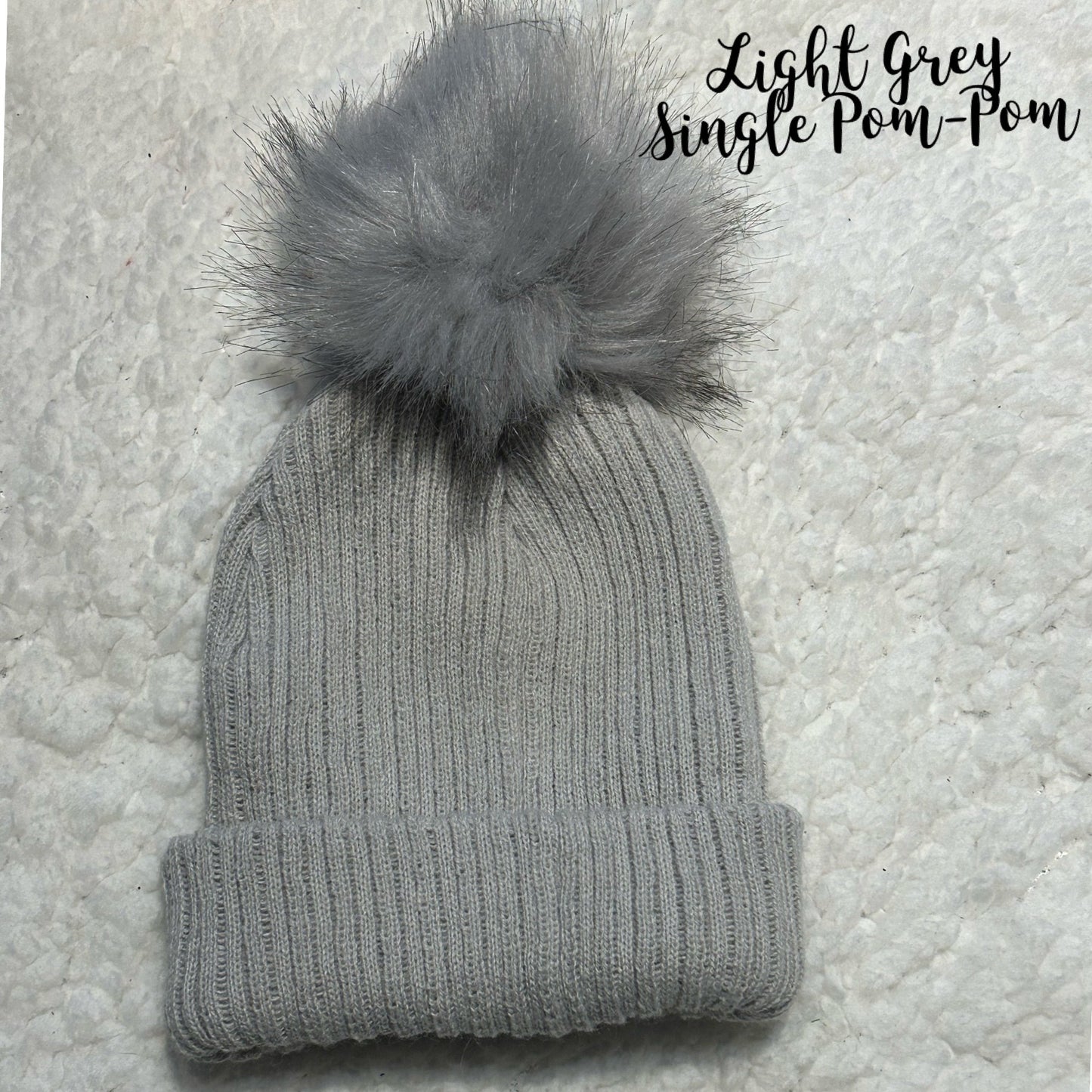 Single Pom-Pom hats (With personalised name)