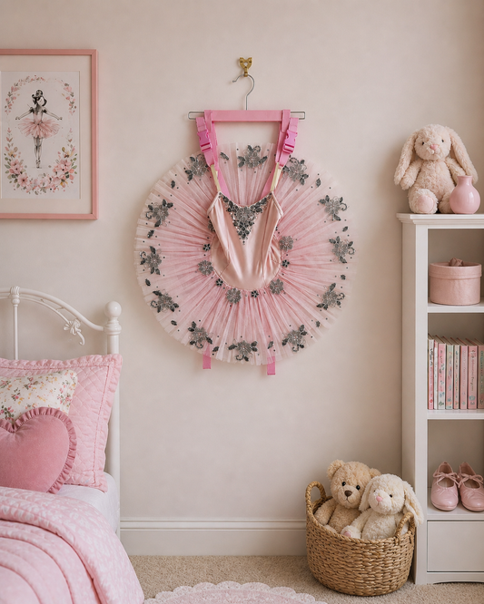 Pink Pancake Tutu Hanger: Ballet Dance Costume Storage Solution