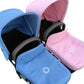 DARK GREY Zip on 2 Bumper bar covers for double pram