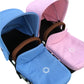 RUSSET Zip on 2 Bumper bar covers for double pram