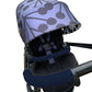 FRENCH NAVY Zip on Handle and Bumper bar cover set (SINGLE)