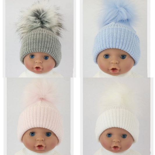 Single Pom-Pom hats (With personalised name)