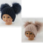 Double Pom Pom hats (with personalised name)